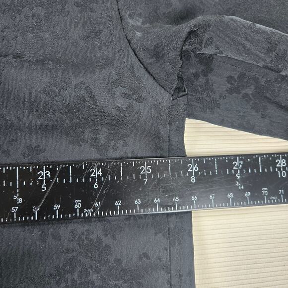 NWT Abercrombie & Fitch Jacquard Cropped Short Sleeve Black Button Up Size XXL - Picture 5 of 8